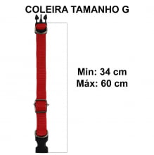 Cartela Coleira Premium Com Guia 1M Nylon Lisa G - 10 Un.