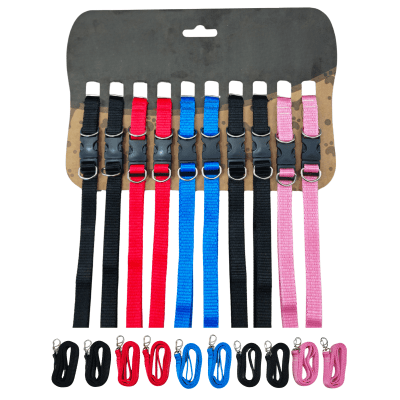 Cartela Coleira Premium Com Guia 1M Nylon Lisa G - 10 Un.