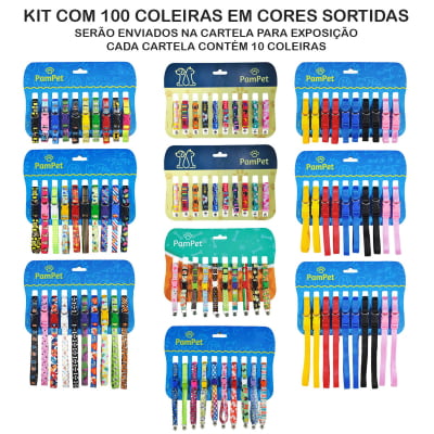 Kit 100 Coleiras Revenda Atacado