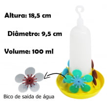 Bebedouro Passaro Jardim Quintal Beija Flor 100ml