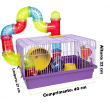 Gaiola Casinha Brinquedo Hamster 1 Andar Completa